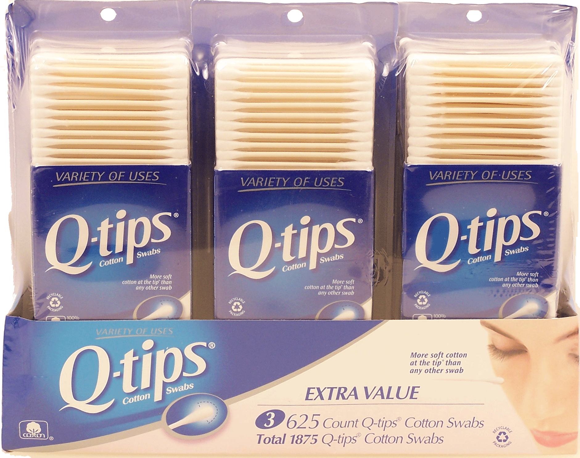 Q-Tips  cotton swabs, 3 625-count packs Full-Size Picture